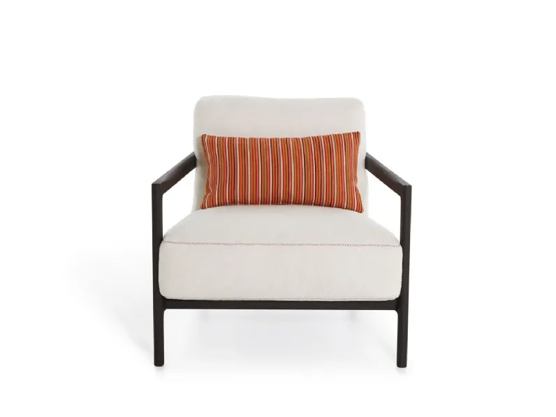 Poltroncina in tessuto e legno Everyday Life Narrow Armchair di De Padova