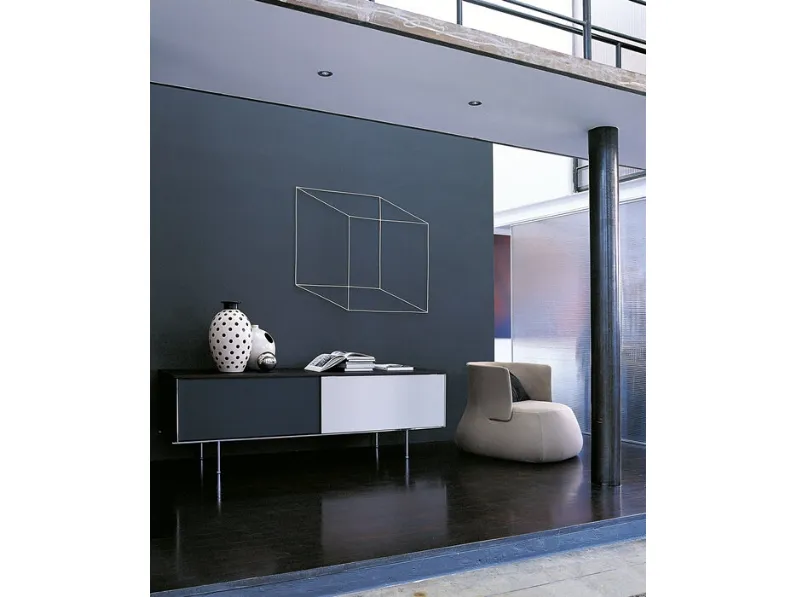 Poltrona di design in tessuto con schienale basso Fat-Sofa di B&B Italia