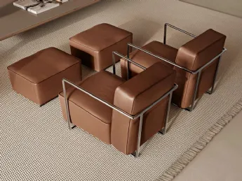 Poltrona in pelle ABC, design Flexform