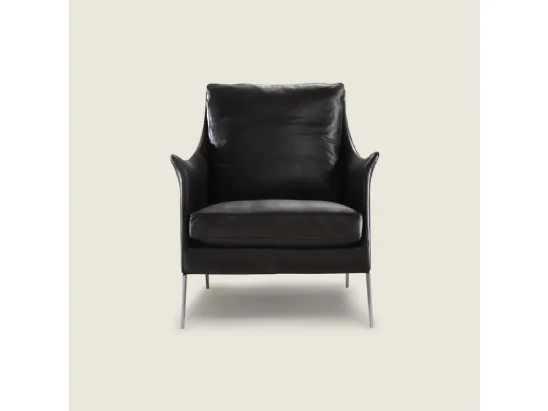 Poltrona in pelle Boss di Flexform