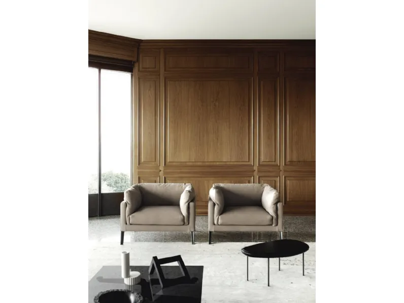 Poltrona in tessuto tradizionale rivista in chiave contemporanea Floyd Hi 2 di Living Divani