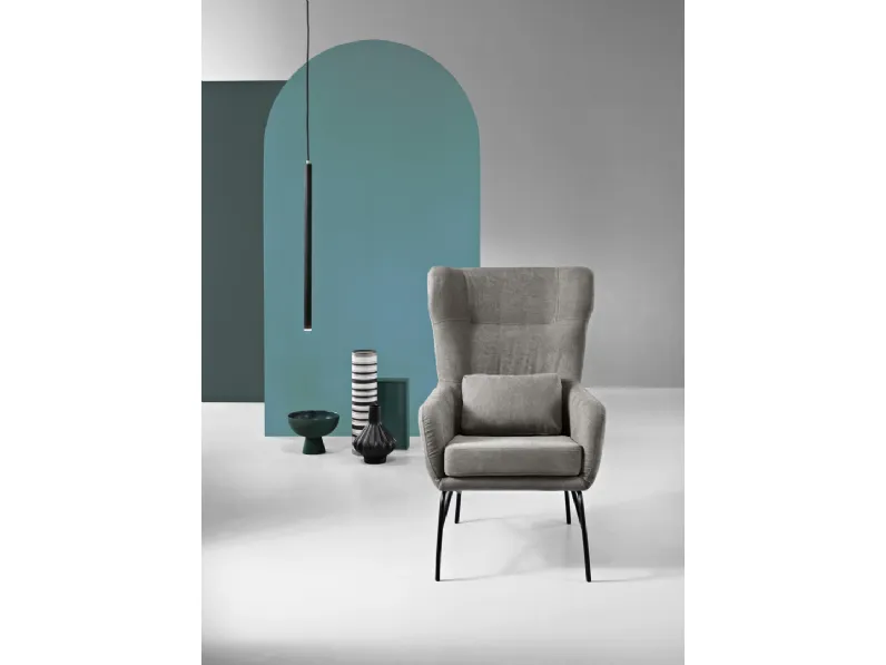 Poltrona Fry in tessuto imbottito di Ikone Casa
