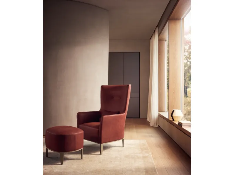 Poltrona Gentleman Reserved in pelle di Poliform