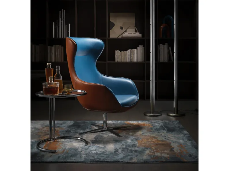 Poltrona in pelle Ginevra di Albani