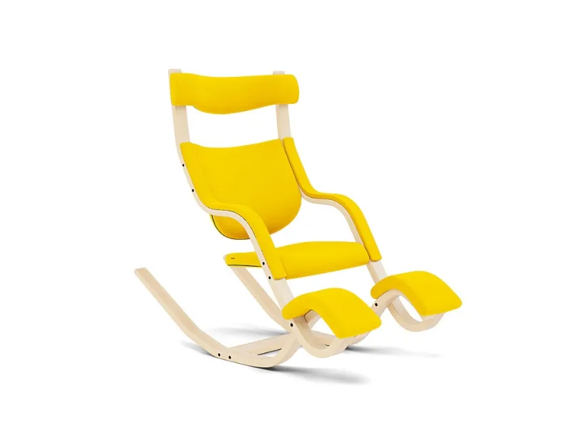 Poltrona Relax Gravity in tessuto e legno di Varier