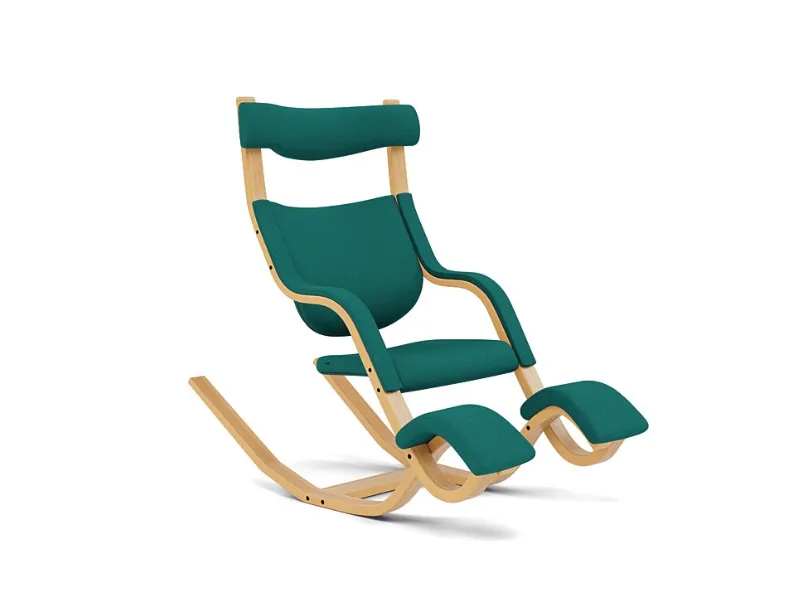 Poltrona Relax Gravity in tessuto e legno di Varier