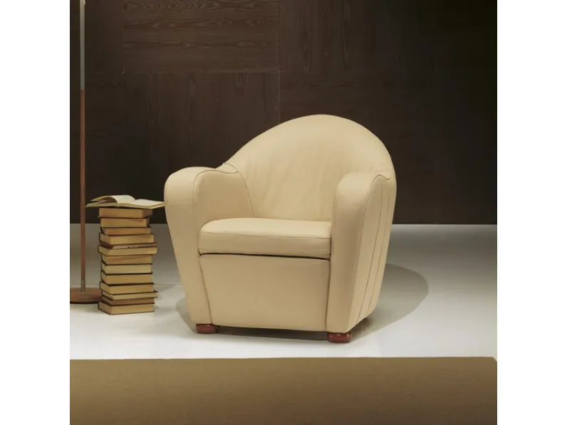 Poltroncina Graziella in pelle di Polyformitalia 