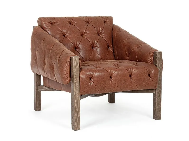 Poltrona Harrison in ecopelle di Bizzotto