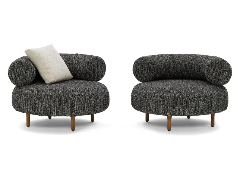 Poltroncina imbottita Honorè di De Padova