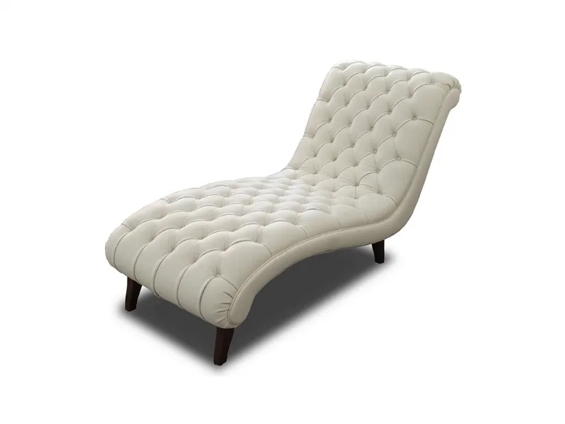 Poltrona Chaise Longue Imperia in pelle trapuntata de I Divani Doc