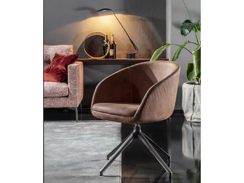 Poltroncina in pelle Iris di Flexstyle