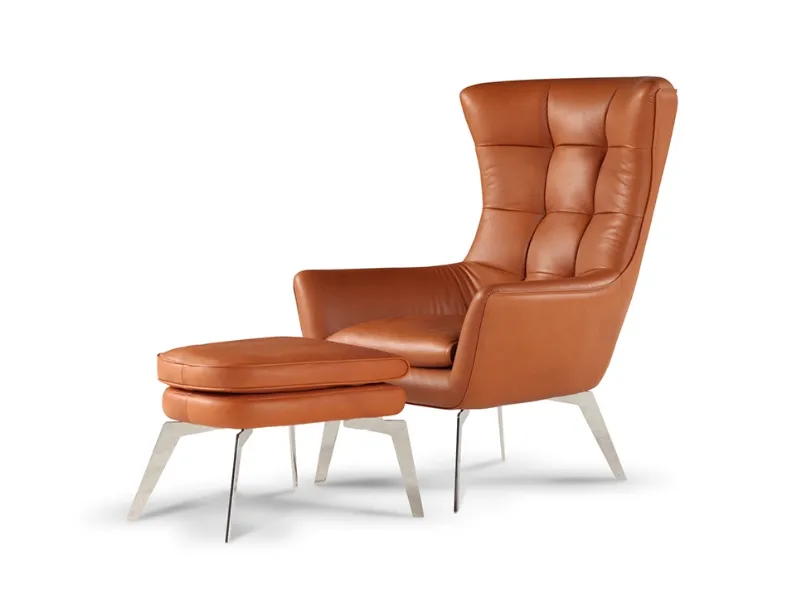 Poltrona in pelle Jacob di Calia