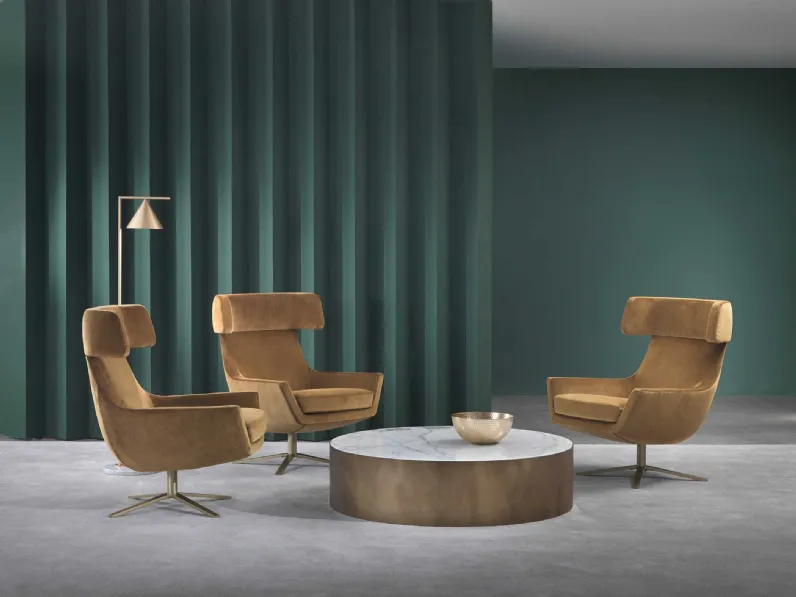 Poltrona in velluto Joy Wingback di Marelli