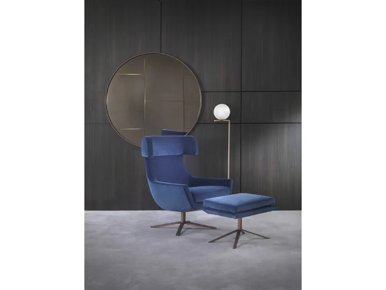 Poltrona in velluto Joy Wingback di Marelli