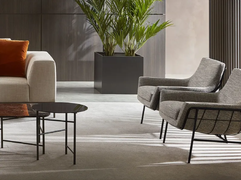 Poltrona in tessuto con struttura in metallo Joy Nest di Marelli