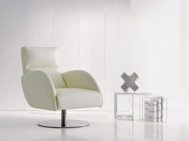 Poltrona in pelle  Just di Delta Salotti