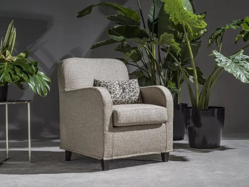 Poltroncina classica in tessuto Katia di GR Salotti