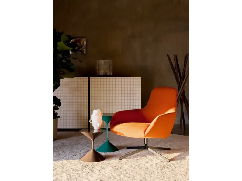 Poltrona girevole Kent di Zanotta