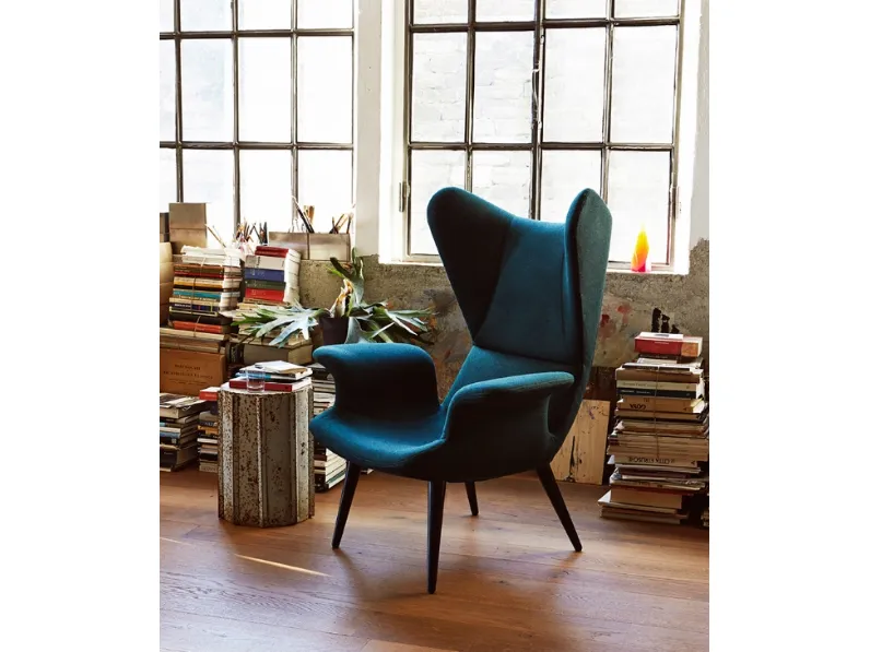 Poltroncina in tessuto Longwave di Moroso