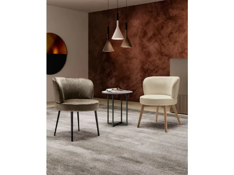 Poltroncina in tessuto Loren di Spagnol Salotti