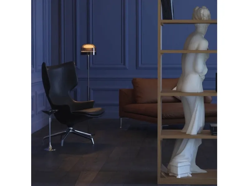 Poltrona in pelle Lou Speak di Driade