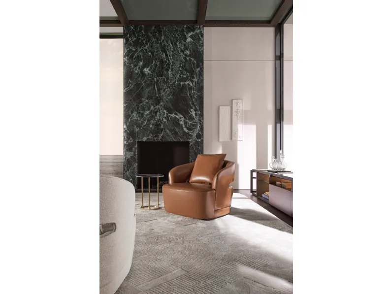 Poltrona in pelle Lucio di Molteni & C