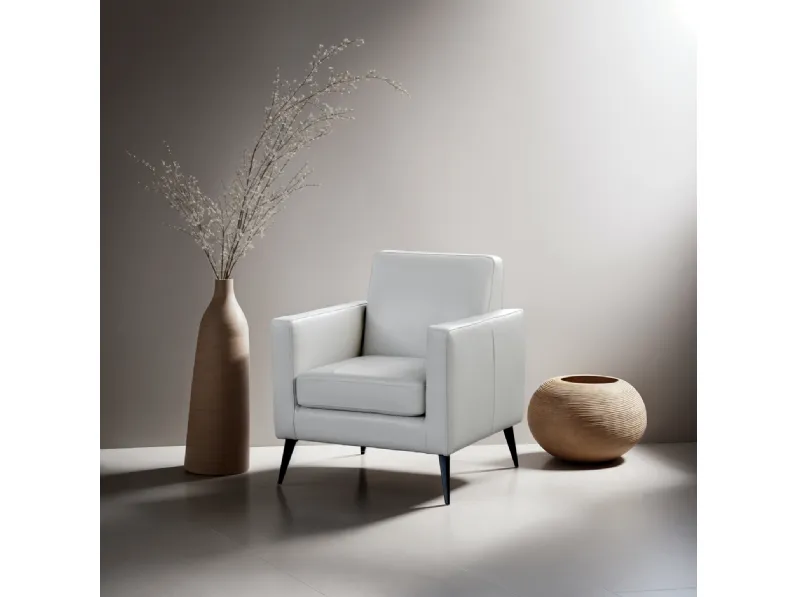 Poltrona Malaga in pelle di Bruma