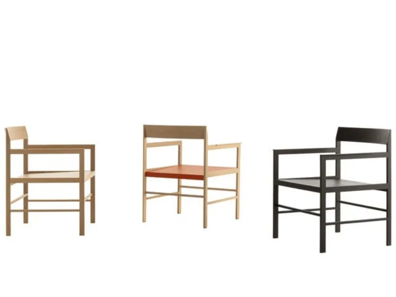 Poltroncina in legno Metric di B&B Italia