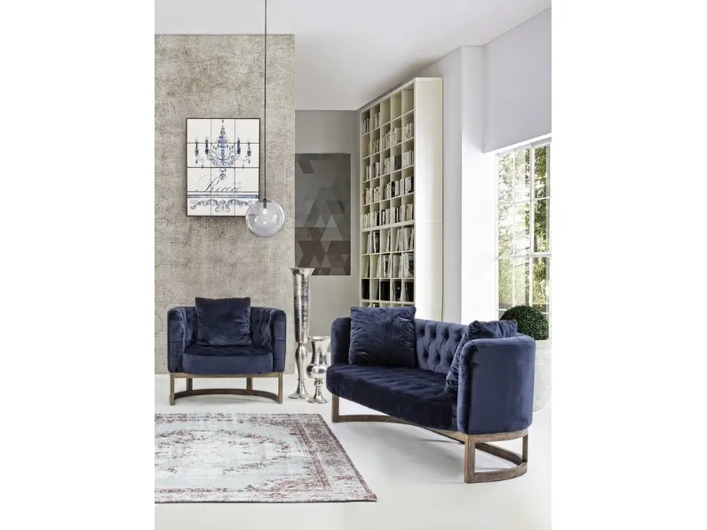 Poltrona in velluto Midway di Bizzotto