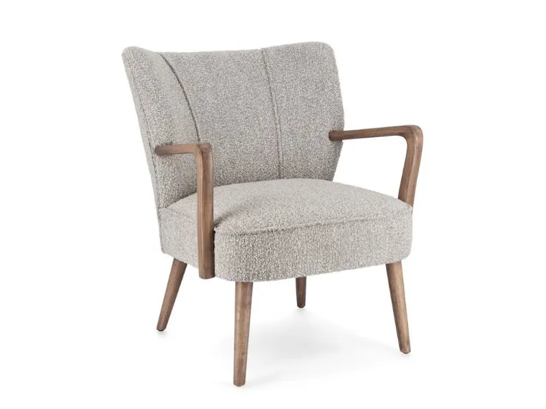 Poltroncina in tessuto e legno Moritz di Bizzotto