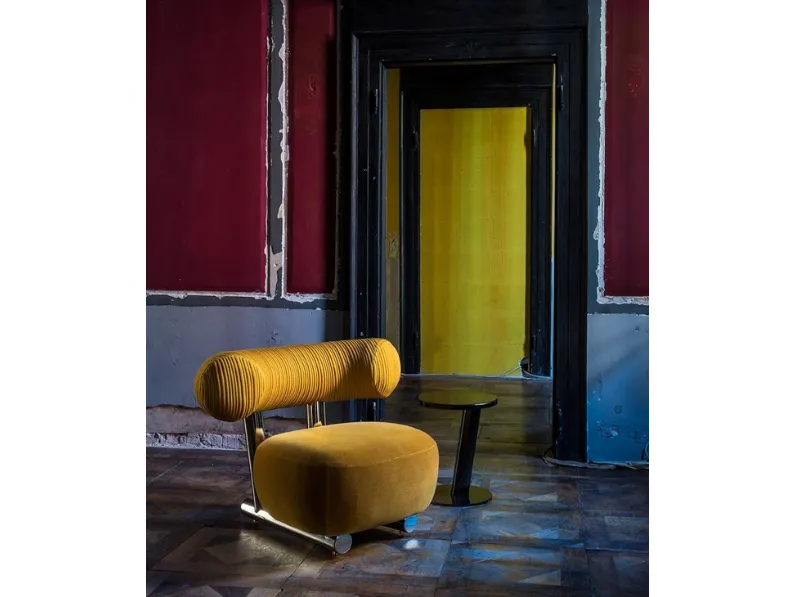 Poltroncina in tessuto Pipe di Moroso