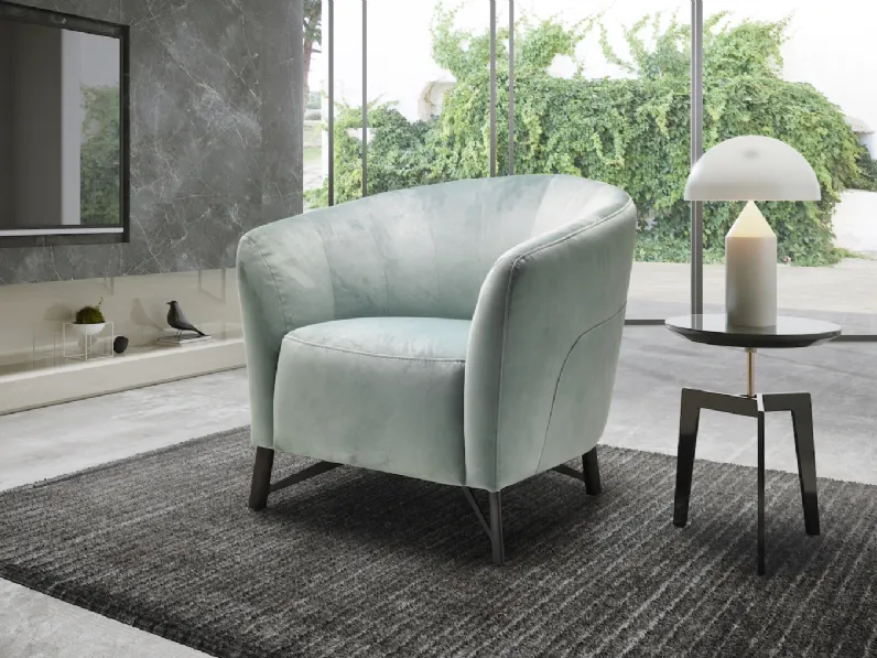 Poltroncina in microfibra dal design avvolgente New Bag di Afosofà