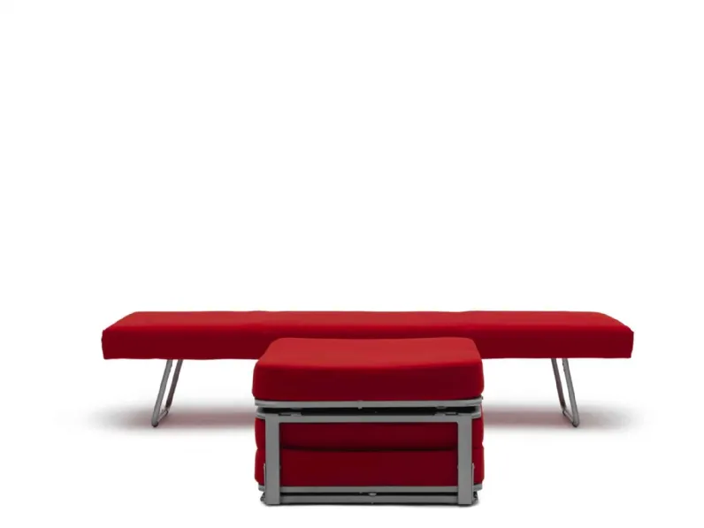 Poltrona imbottita, compatta e trasformabile in doppio letto singolo o letto singolo con comodino Oops di Campeggi