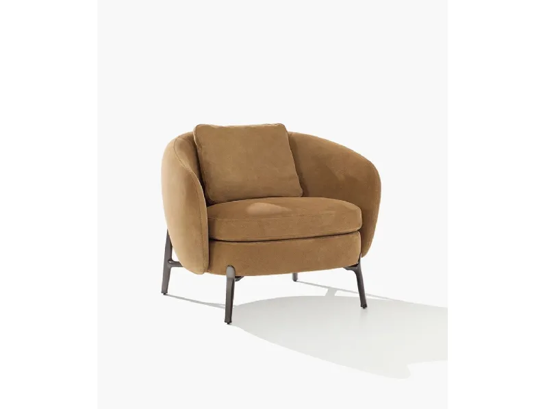 Poltrona in velluto Orbis di Poliform