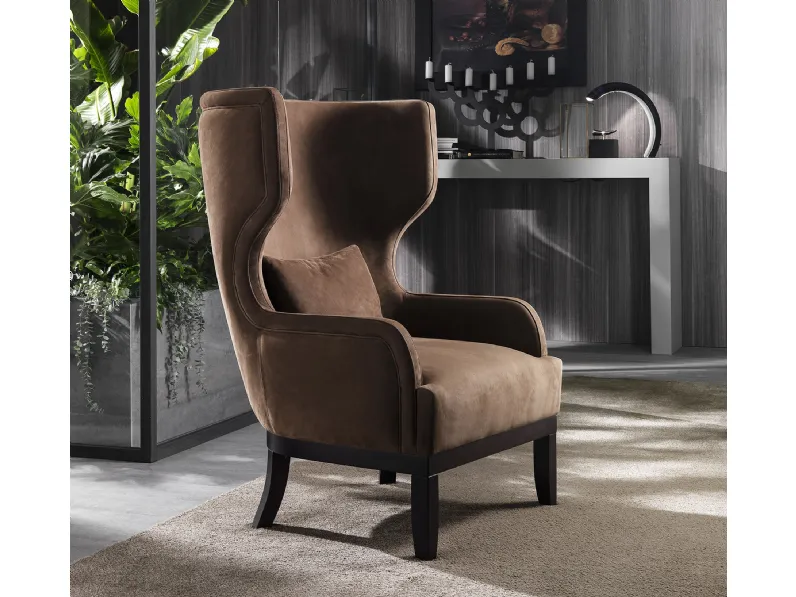 Poltrona in pelle Oriana di Albani