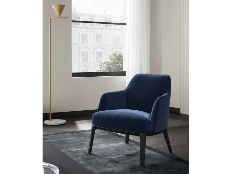 Poltroncina in velluto Jane di Poliform