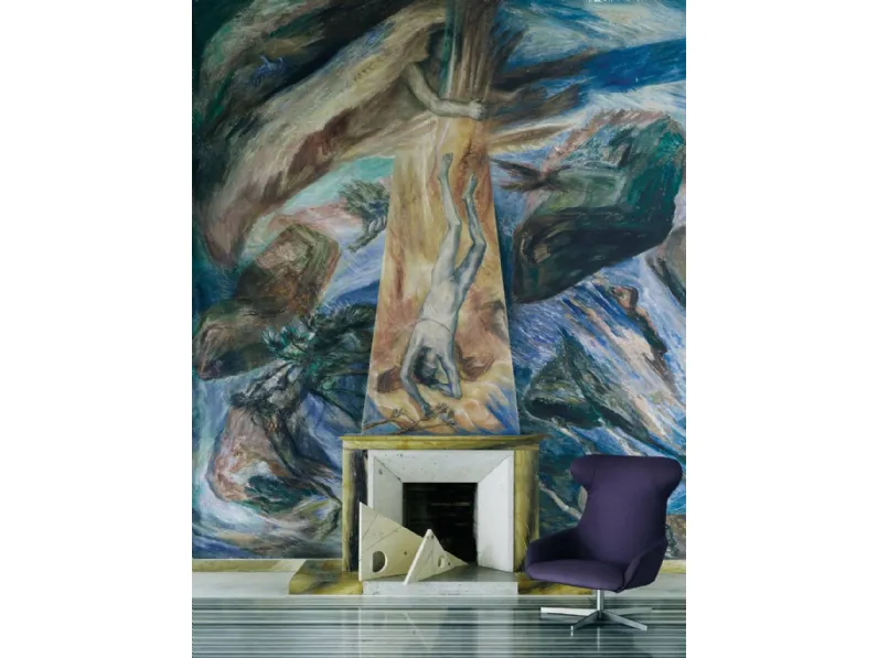 Poltrona in tessuto con base in acciaio Reader di Living Divani