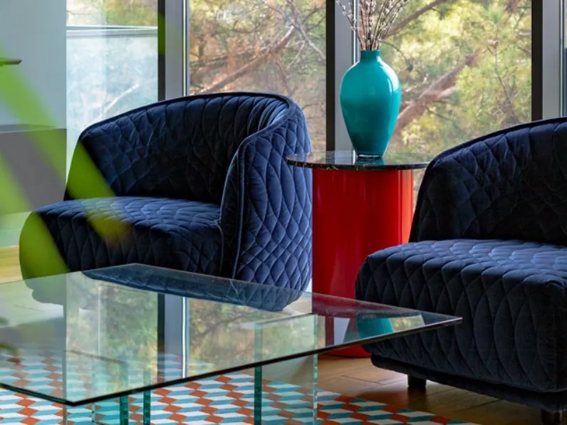 Poltroncina in tessuto Redondo di Moroso