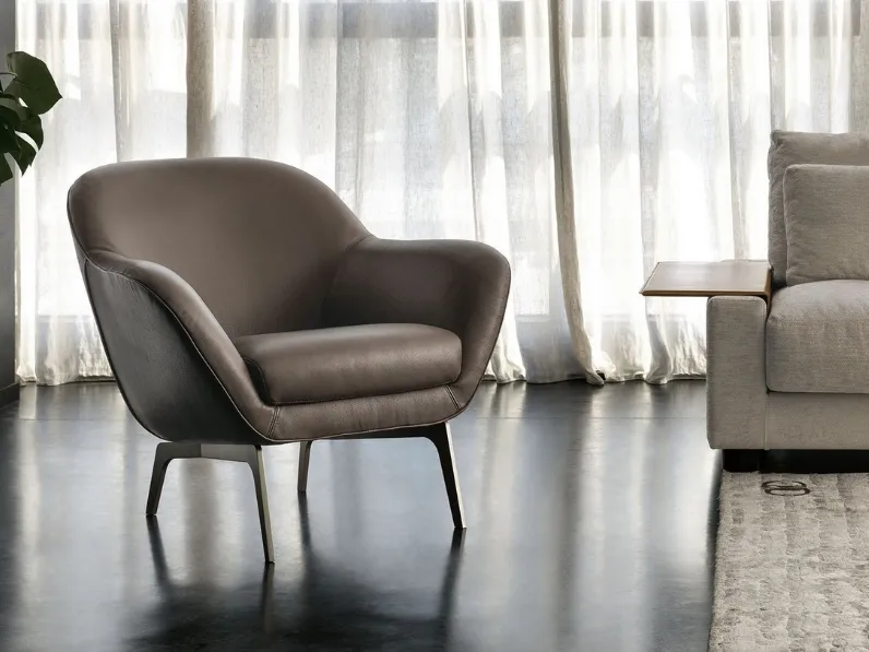 Poltrona in pelle Report di Daytona Home