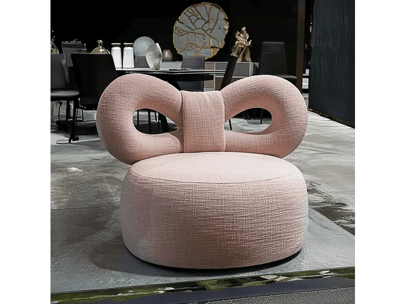 Poltroncina in tessuto imbottito Ribbon di Qeeboo