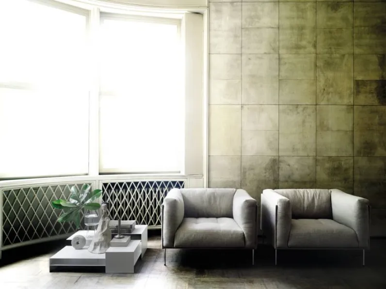 Poltrona in tessuto imbottito Rod di Living Divani