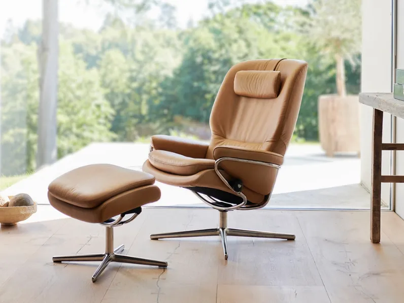 Poltrona in pelle Rome Alto di Stressless