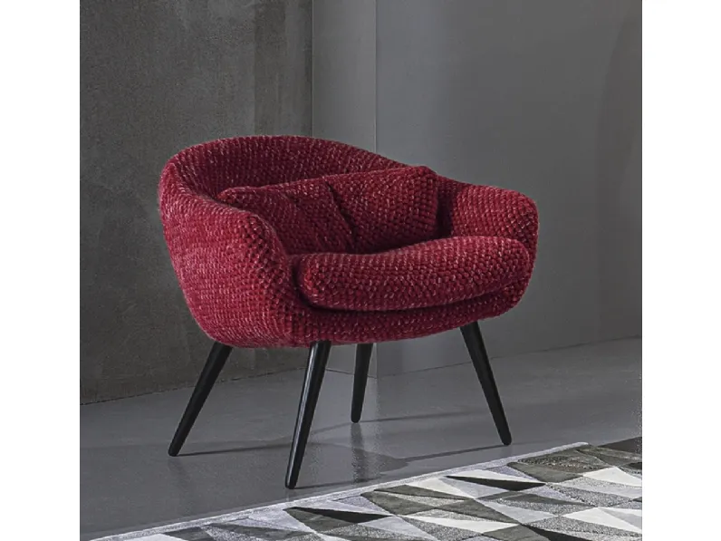 Poltroncina Rose in tessuto imbottito di Respace