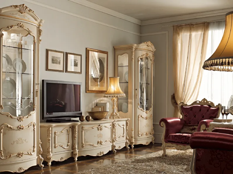 Poltrona classica in tessuto Royal di Ghezzani