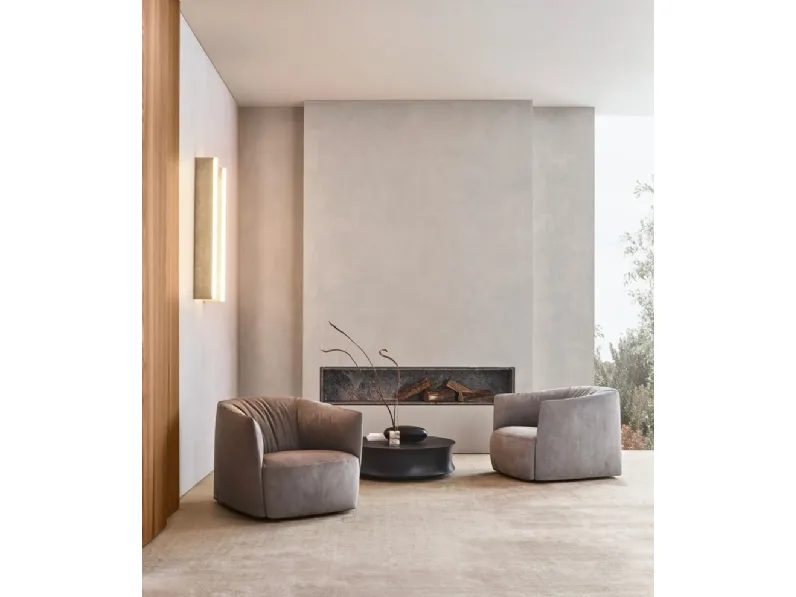 Poltroncina Santa Monica in pelle di Poliform