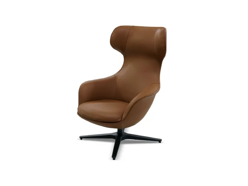 Poltrona in pelle Sidney di Cuborosso