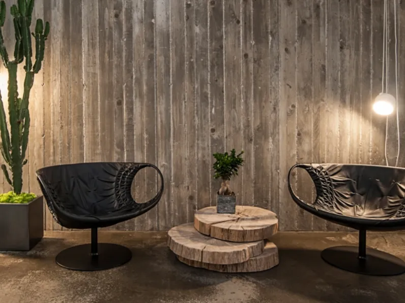Poltrona in pelle Smock di Moroso