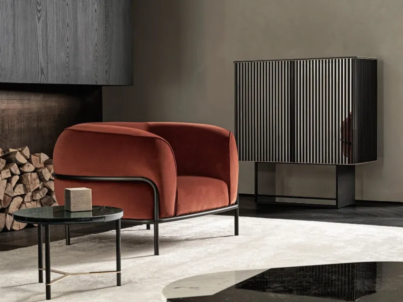 Poltrona Sophie in velluto imbottito di Gallotti&Radice