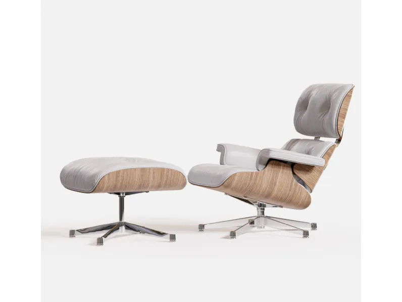 Poltrona Stile in legno e pelle di Sigerico