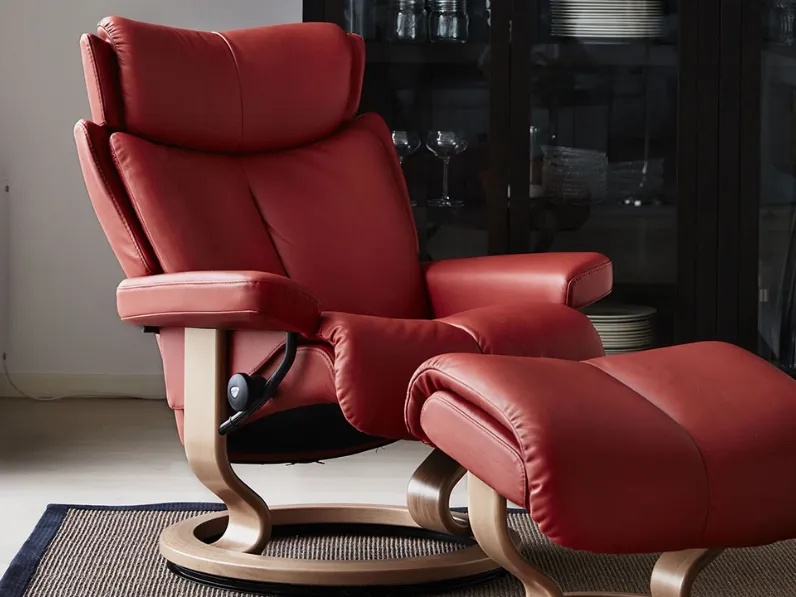 Poltrona in pelle Magic di Stressless